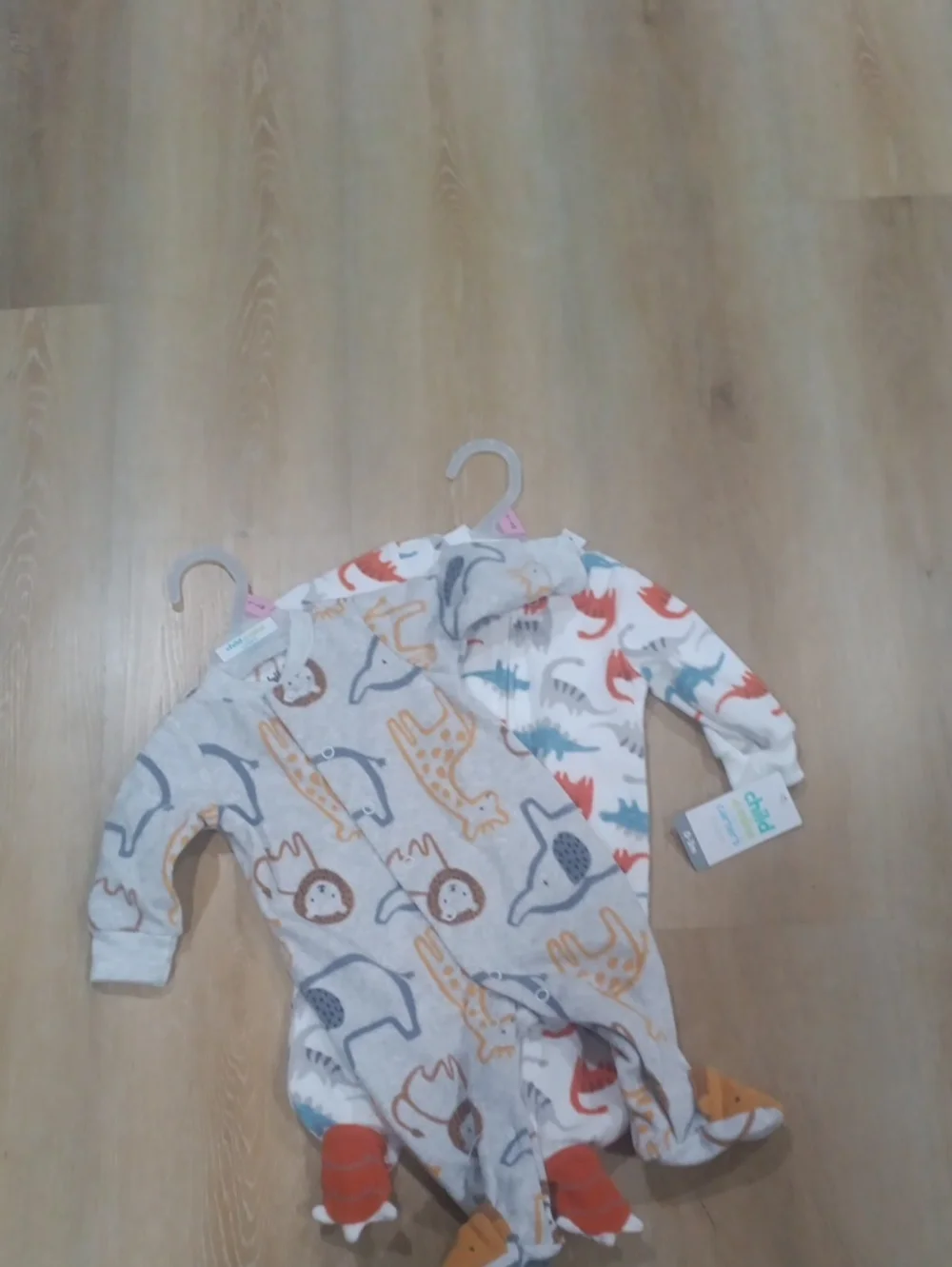 Bundle Of 2 Kids' Animal Print One-Piece - Gray & White